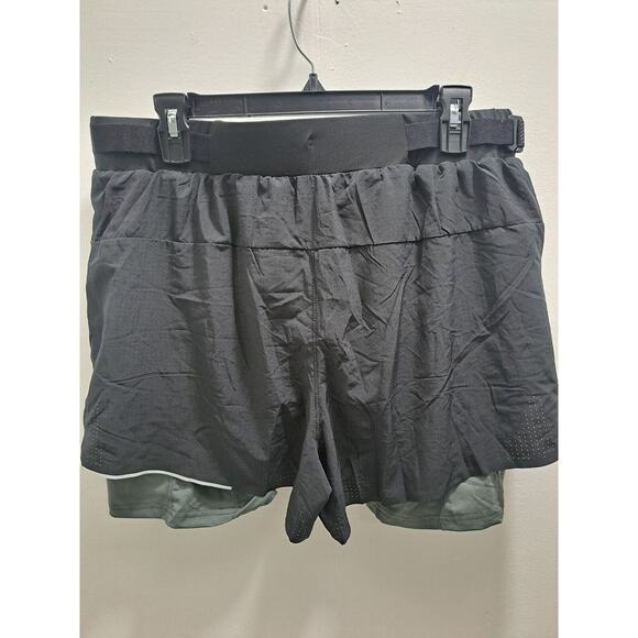 YoungLA Mens  XLarge 4" Compression Lined Elastic Waist Workout Athletic Shorts - Picture 2 of 4